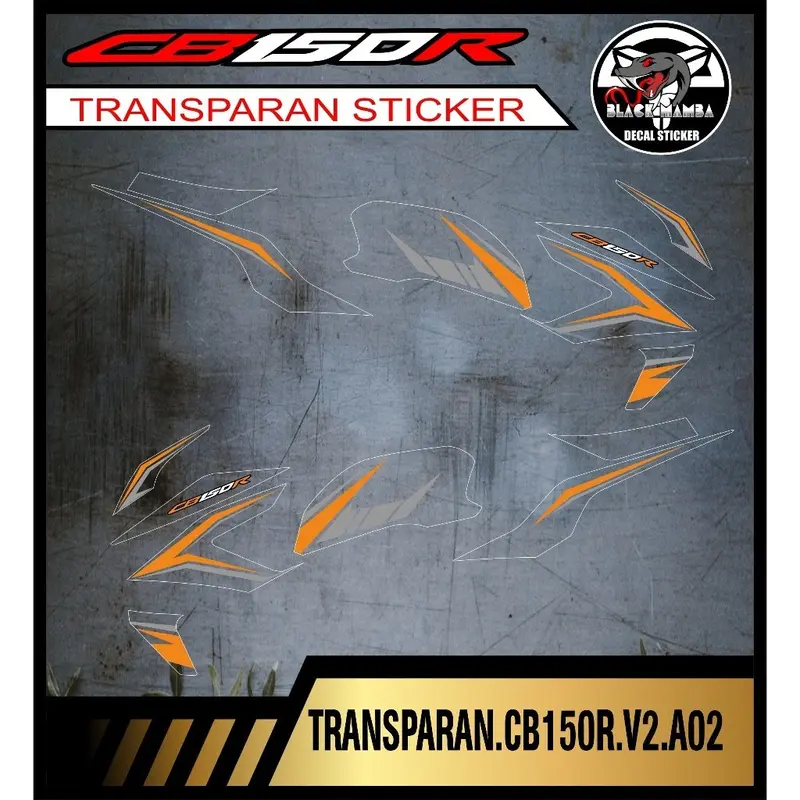 Striping TRANSPARAN  CB150R (V2)/ STRIPING TRANSPARAN  CB 150 R New 2016 2017  CODE A02 5