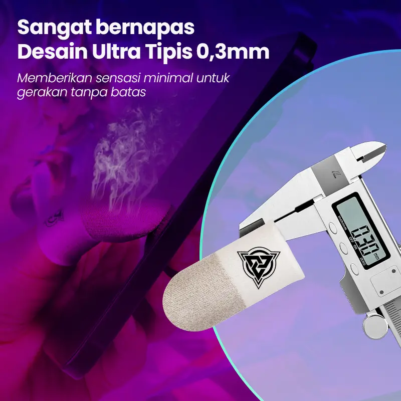 BlueWow V4 Ice SilkFinger Sleeve/Pro Lengan Jari- Putih Sarung Jari Gaming Generasi Baru - Material Ice Silk/Shark Gaming-Material Nanofiber Premium | High Sensitivity & No Miss Touch | Anti-Sweat + Screen Safe untuk Garena/PUBG/MLBB BlueWow V4 Ice SilkFinger Sleeve/Pro Lengan Jari- Putih Sarung Jari Gaming Generasi Baru - Material Ice Silk/Shark Gaming-Material Nanofiber Premium | High Sensitivity & No Miss Touch | Anti-Sweat + Screen Safe untuk Garena/PUBG/MLBB