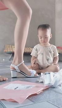 Product Review of G04 Giày cao gót đế vuông quai voan đá 5 phân, sadal nữ quai bèo óng ánh. Shoes vừa hạt DéP Quai Hậu Jean from H**g 0