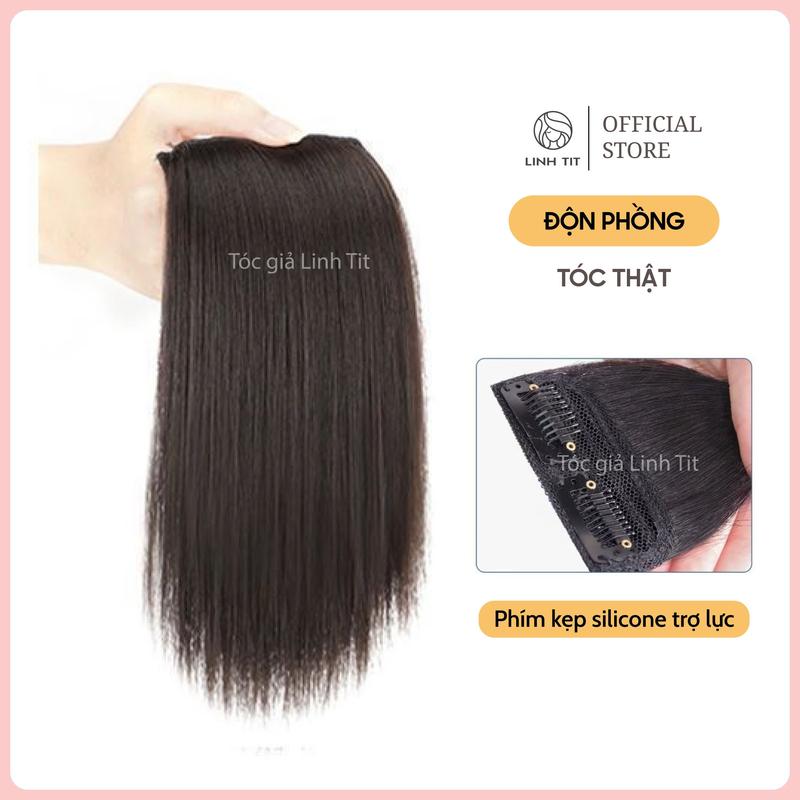   Mua 1 tặng 1   Kẹp phồng chân tóc dệt từ tóc t h a t chất liệu vải mềm nhẹ tự nhiên không lộ viền 
