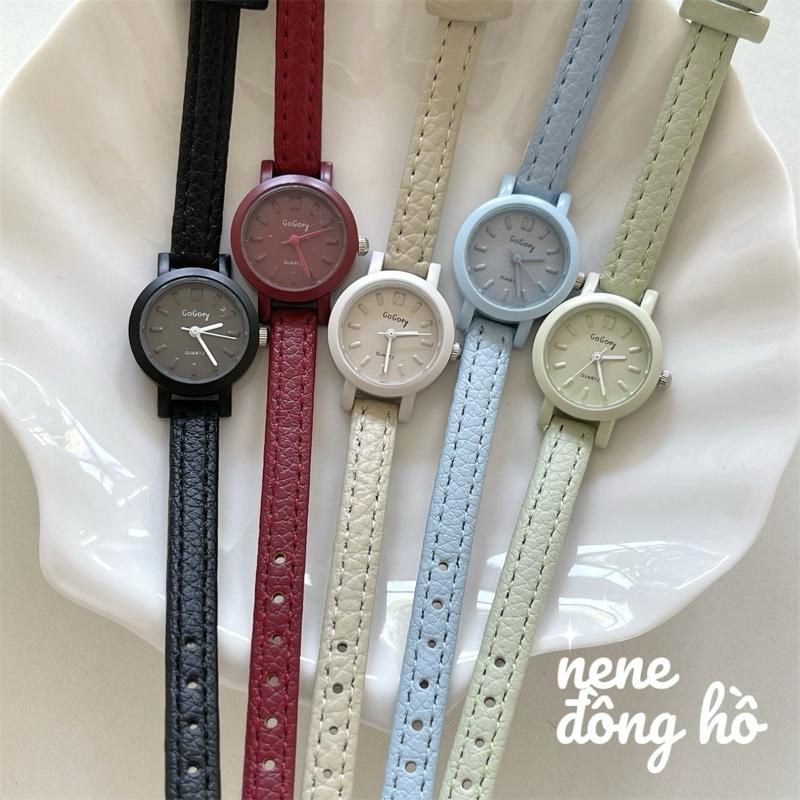 (Tặng vòng) Đồng hồ Gogoey màu pastel xinh xắn dành cho nữ tay nhỏ
