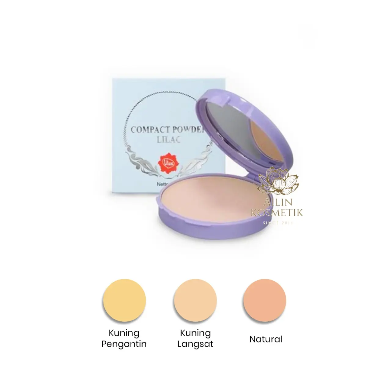 Viva Compact Powder Lilac (19 g) - Viva Cosmetics Bunga Wajah