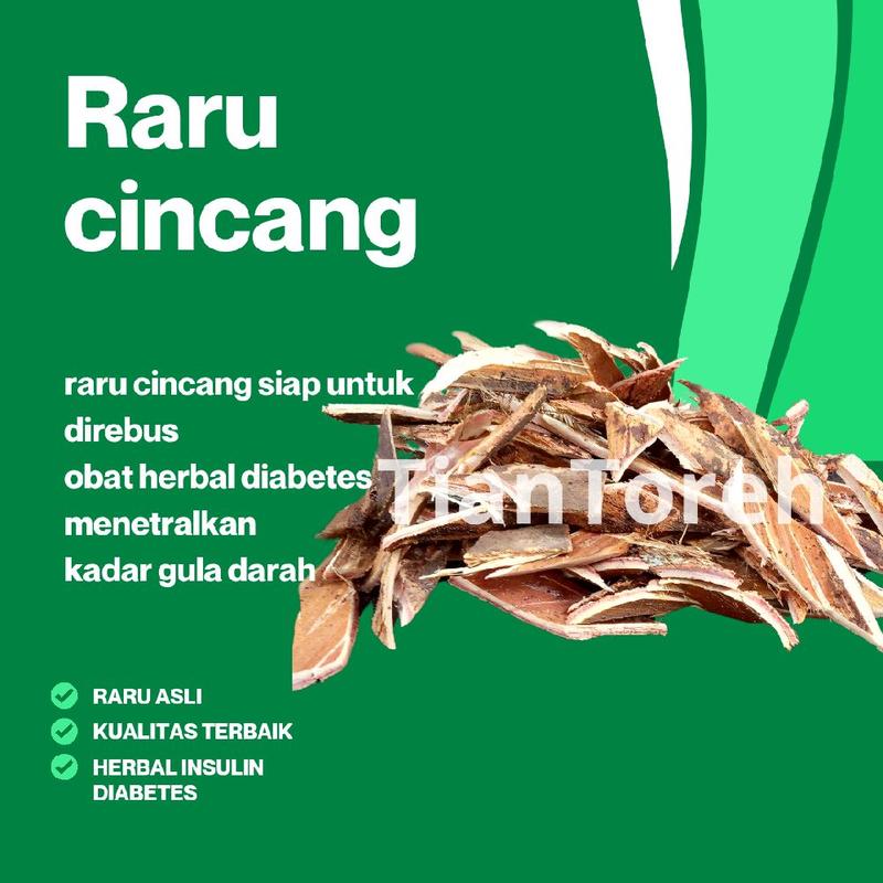 Raru cincang potong kecil siap untuk direbus obat herbal diabetes ...