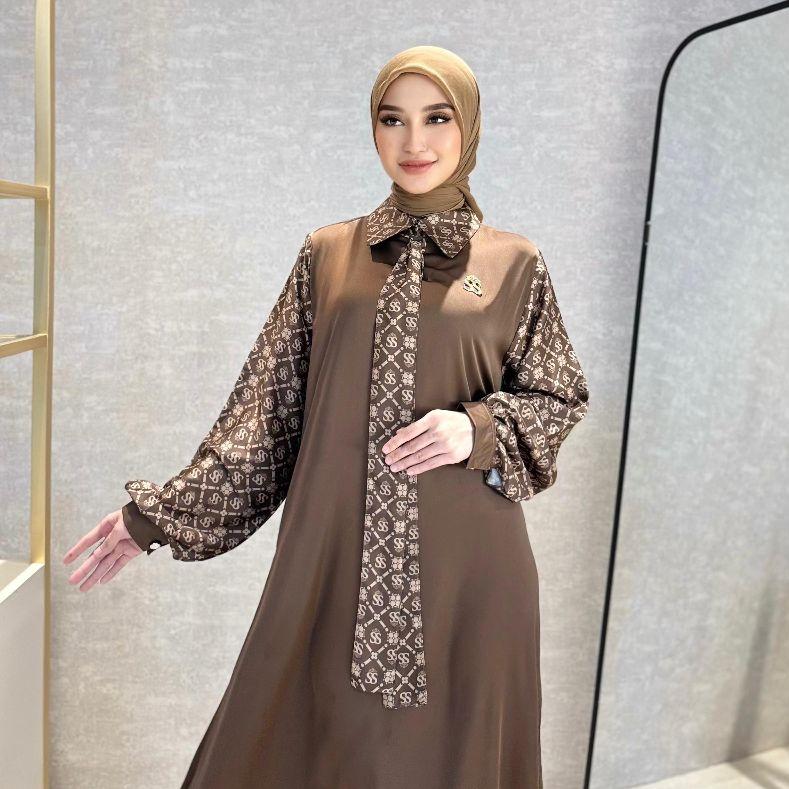 SS0001 Long Dress pita print by Shela saukia