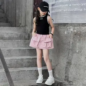 rok cargo anak prempuan/rok mini model cargo anak prempuan/rok cargo prempuan model korea style Perempuan Fashion