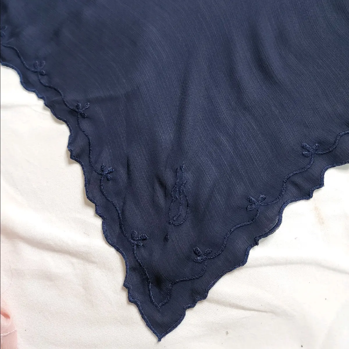 TRISCARF SATIN MATERIAL WITH EMBROIDERY DESIGN 7