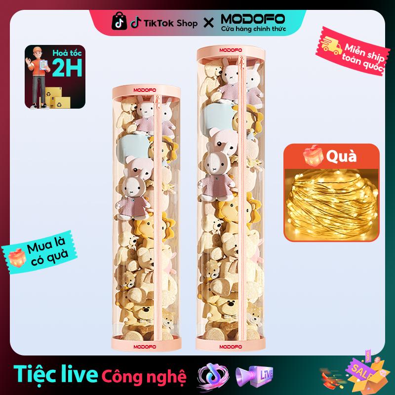 【giá thấp nhất MODOFO hộp nhựa Có dây kéo thùng nhựa trong suốt Đường kính 26cm Hộp thùng đựng đồ chơi nhồi bông em bé Chống bụi chống nước