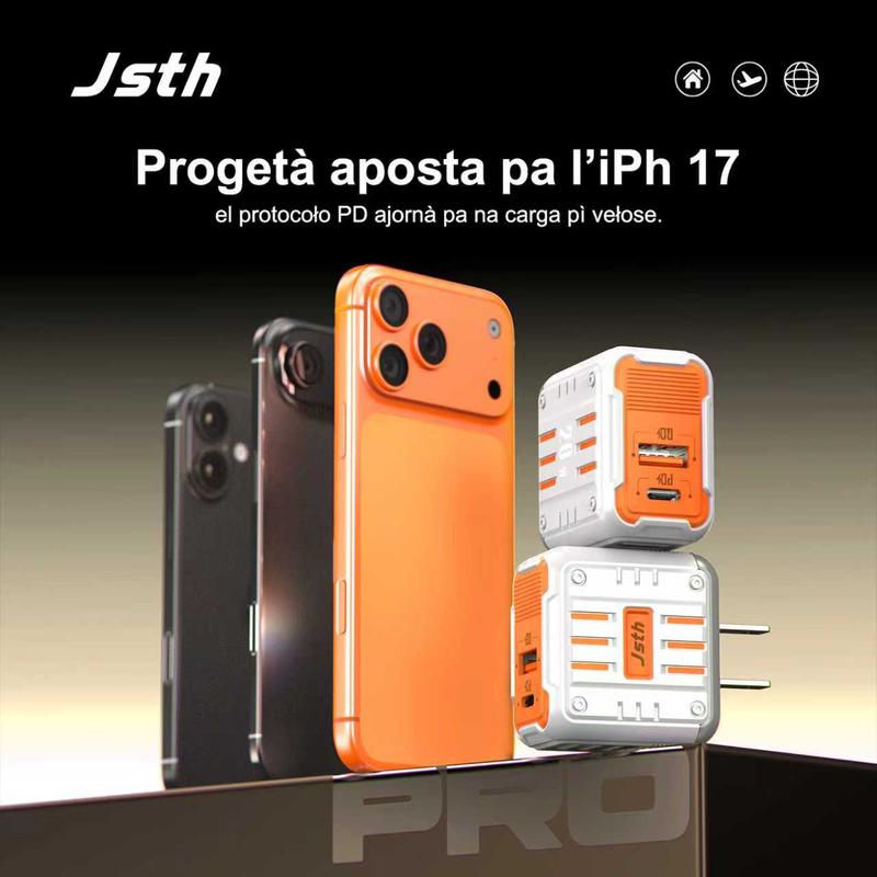  Bộ sạc GaN PD 20W Mechapunk Tương thích với điện thoại 15   16   17 Pro Max Đầu sạc nhanh Đầu sạc 14   13   12 Đầu sạc JSTH 