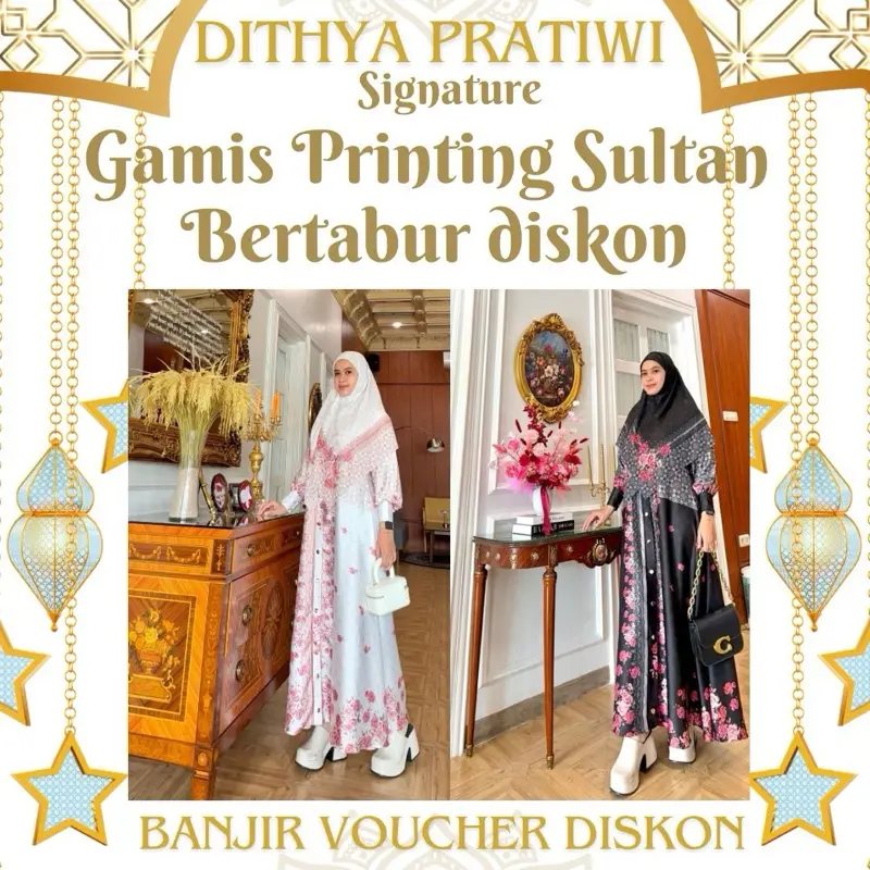 GAMIS PRINTING SULTAN BY DP DITHYA PRATIWI SIGNATURE | GAMIS PRINTING PREMIUM ORIGINAL