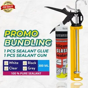 PAKET ALAT TEMBAK DAN LEM BOTOL SILICONE HANDSOME / Paket Tembakan Tulang Lem Sealant dengan Perekat