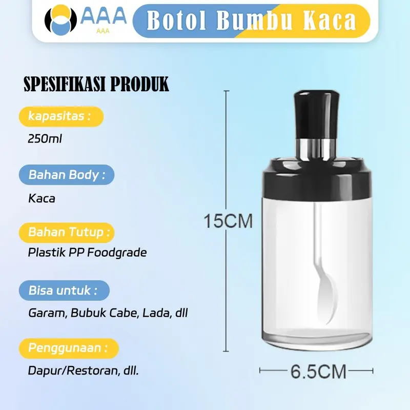 (AAA) Paket Combo Spesial Rak Bumbu Dapur + Botol Minyak 630ML + Oil Pot Minyak 1.3 L + Botol Bumbu kaca 5