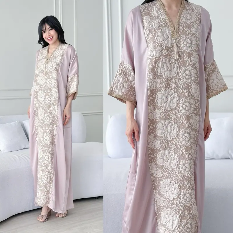Runa Abaya Satin Series | Kaftan Abaya Dress Satin Wanita Muslim Lebaran Terbaru