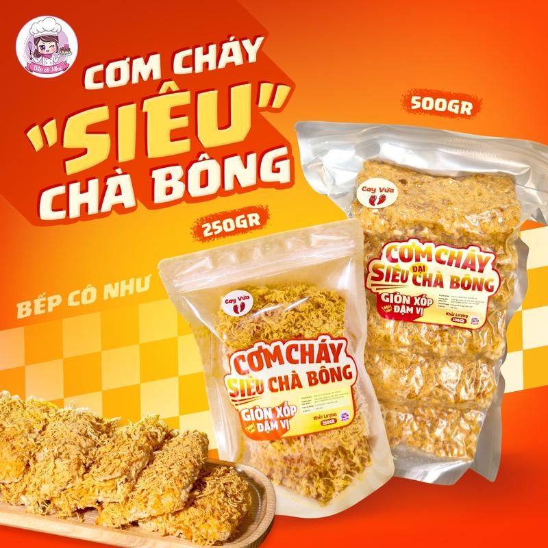  Cơm cháy Siêu chà bông giòn rụm - túi 250g   500gr Siêu Đại | Đồ ăn vặt Bếp Cô Như  | Snack Food 