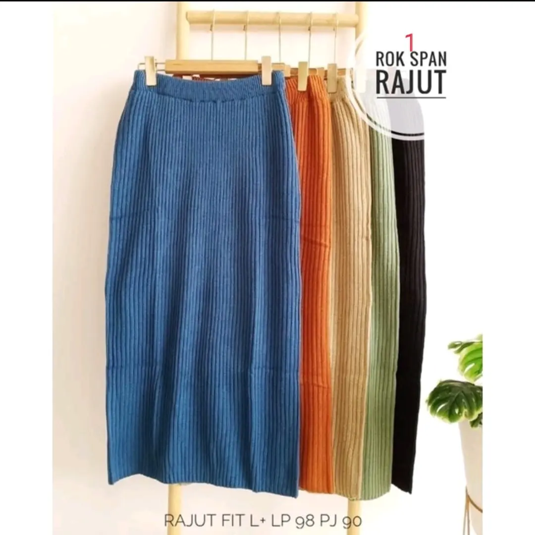 ROK RAJUT SPAN / ROK RAJUT PREMIUM / ROK PANJANG / MAXI SKIRT