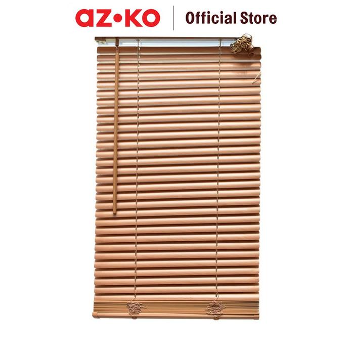 Gambar AZKO Forhom Venetian Blind PVC 90x180 cm - Cokelat Horizontal Blind Window Slats Kerai Jendela Slatted Shade Tirai Bilah dari AZKO ID Kota Administrasi Jakarta Pusat Tokopedia