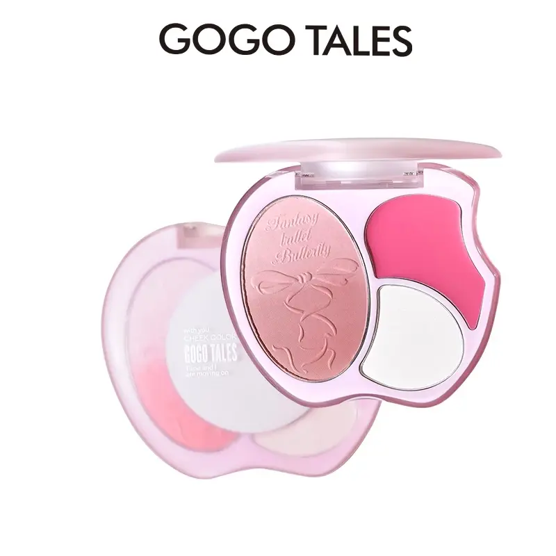 GOGOTALES IPple Blush On Powder Apple Highlighter Soft Cream Natural Colorfit Face Matte MakeUp GT731