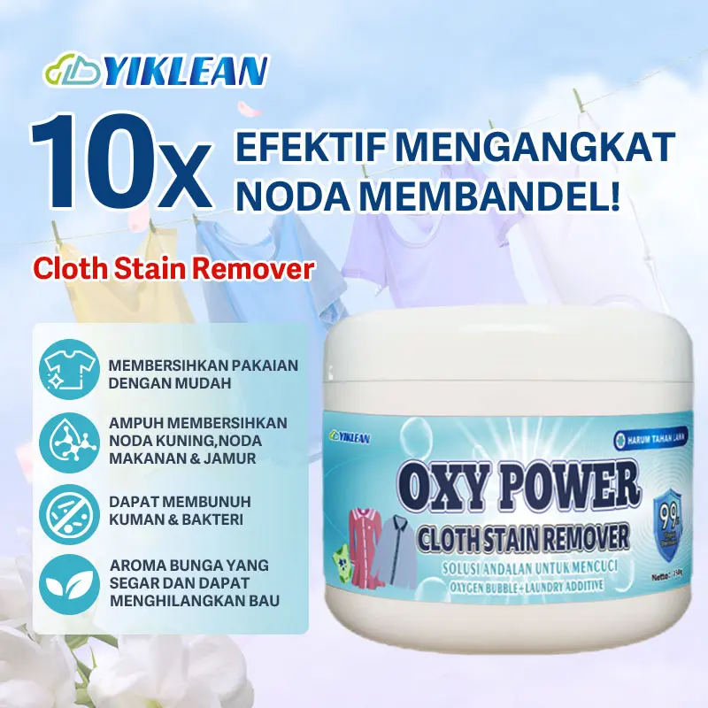 PAKET BUNDLING YIKLEAN Pembersih Tangki Mesin Cuci, Tablet pembersih lantai,Kitchen cleaner dan cloth remover ,1kali beli semua area Bersih-KINCLONG TANPA RIBET 1