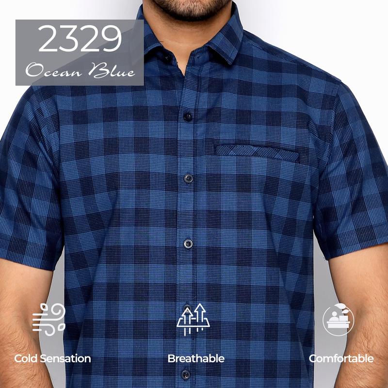 Simple Perfect Baju Kemeja Chicago Pria Lengan Pendek Exclusive Premium Motif Kotak Katun Casual 5