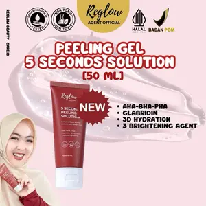 Reglow Peeling Gel 5 Second Solution 50 ml | mengangkat sel kulit mati mencerahkan kulit menghaluskan kulit
