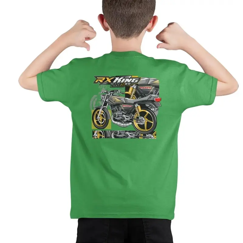 Ajoe kids kaos anak anak umur 4-10 tahun sablon depan belakang motif motor RX KING VERSI 1 Fashion 2