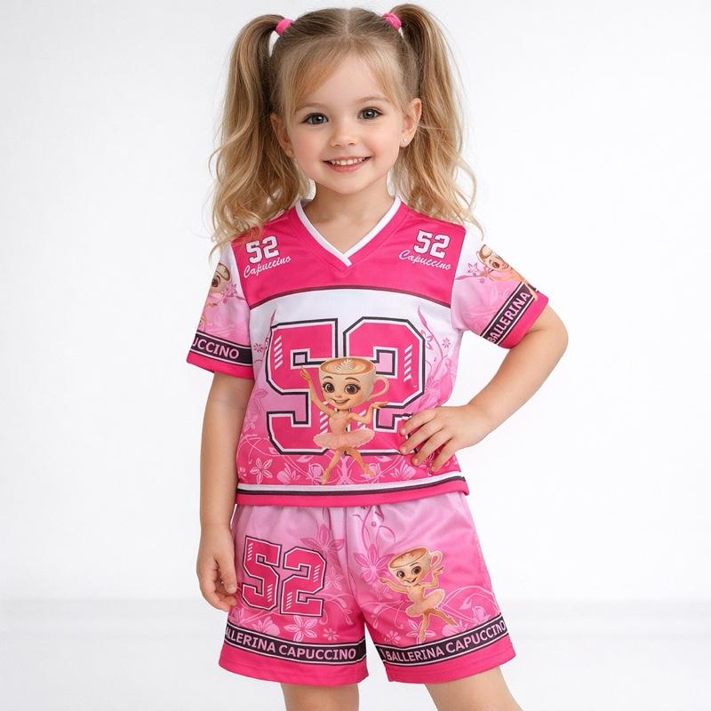 STELAN JERSEY ANAK BALLERINA CAPPUCHINA DENGAN DESAIN KARAKTER LUCU DAN NYAMAN UNTUK AKTIVITAS SEHARI-HARI/UNTUK ANAK 2-9 TAHUN