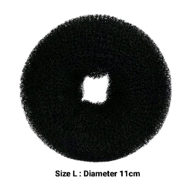 Hairbund Donat Rambut Sanggul Cepol Scrunchies Hitam 3