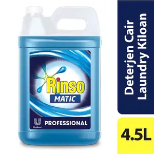 Rinso Matic Professional Deterjen Cair Laundry 4.5 Liter Cocok untuk Ibu Rumah Tangga