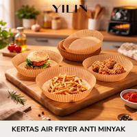 Gambar Kertas Alas Air Fryer 20CM Anti Minyak & Food Grade Tahan Panas 50PCS Bahan Pulp Aman Sehat untuk Memasak - BULAT (50PCS) dari YILIN OFFICE STORE Kab. Tangerang 1 Tokopedia