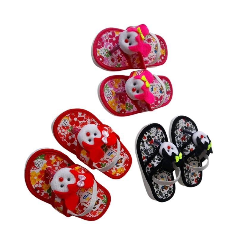 Sandal Anak Wanita Kekinian Beby Bunyi Boneka Bunga 3