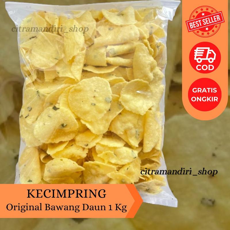 Kecimpring Singkong Bawang Daun 1 KG Comring Cemilan / Food / Snack Makanan 2