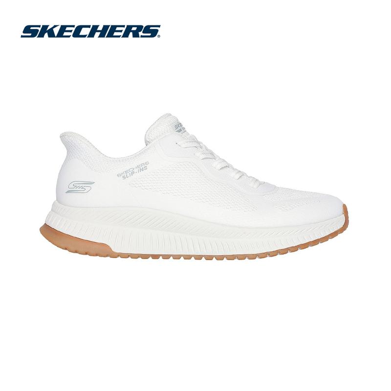 Giày Thể Thao Nữ Skechers Slip-ins BOBS Squad 4 Staple Look Thường Ngày - 117624-WHT Memory Foam