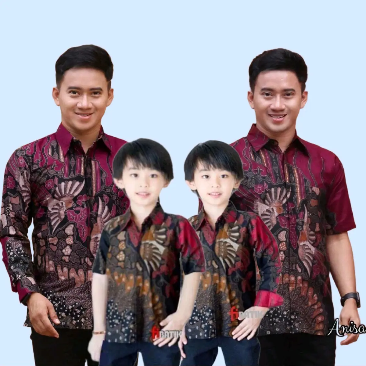 Baju Batik Couple Ayah Dan Anak Laki-laki Lengan Panjang Pendek Usia 3 Sampai 10 Tahun Motif Terbaru Bahan Premium Sarimbit Batik Keluarga Ayah Dan Anak Cowok Kekinian Murah