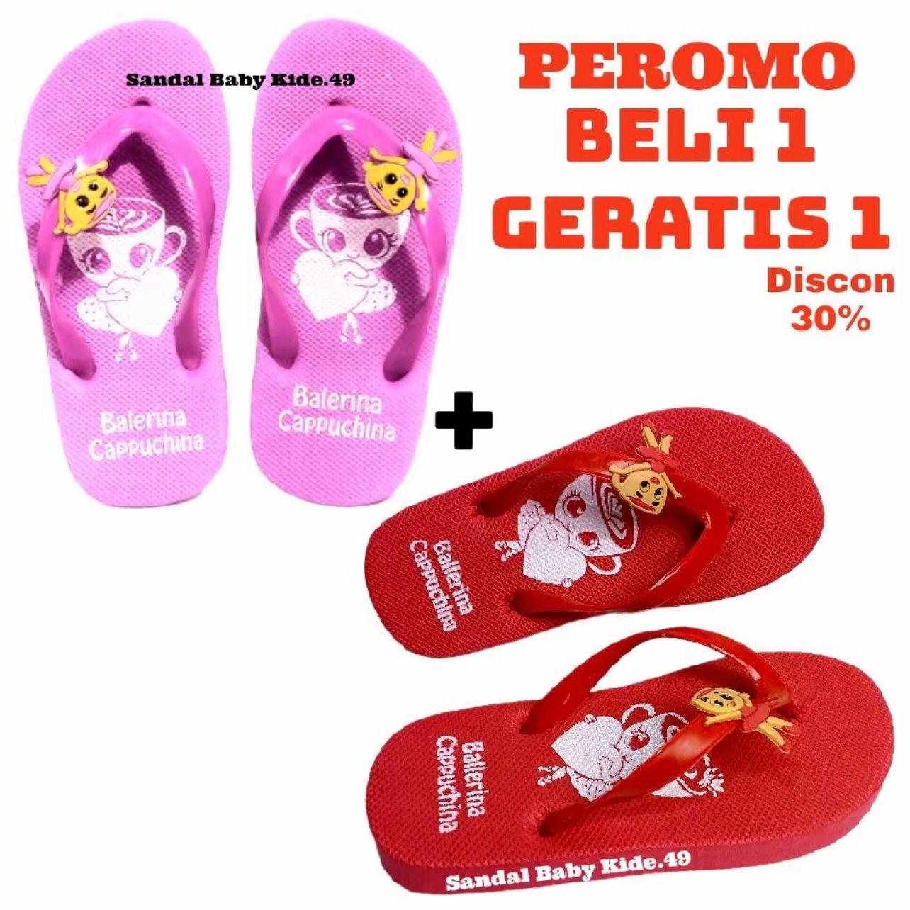promo beli 1 gratis 1 sandal anak perempuan Ballerina Cappuchina