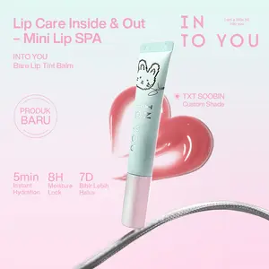 [Soobin's Pick] INTO YOU Bare Tint Lip Balm Glowy Dewy Finish Melembapkan Ringan Tahan Lama Tidak Transfer Cocok untuk Natural Makeup Look