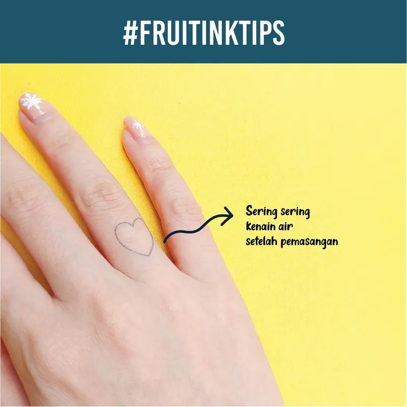 POTATOO FRUIT INK BIL FEATHER Temporary Tatto Waterproof 1