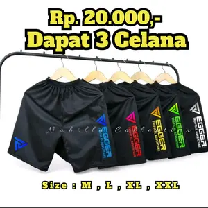 Promo Spesial 20 ribu 3 Celana Olahraga Pria dan Wanita Tanpa Saku - Futsal, Badminton, Running Sport size M L XL XXL adem nyaman
