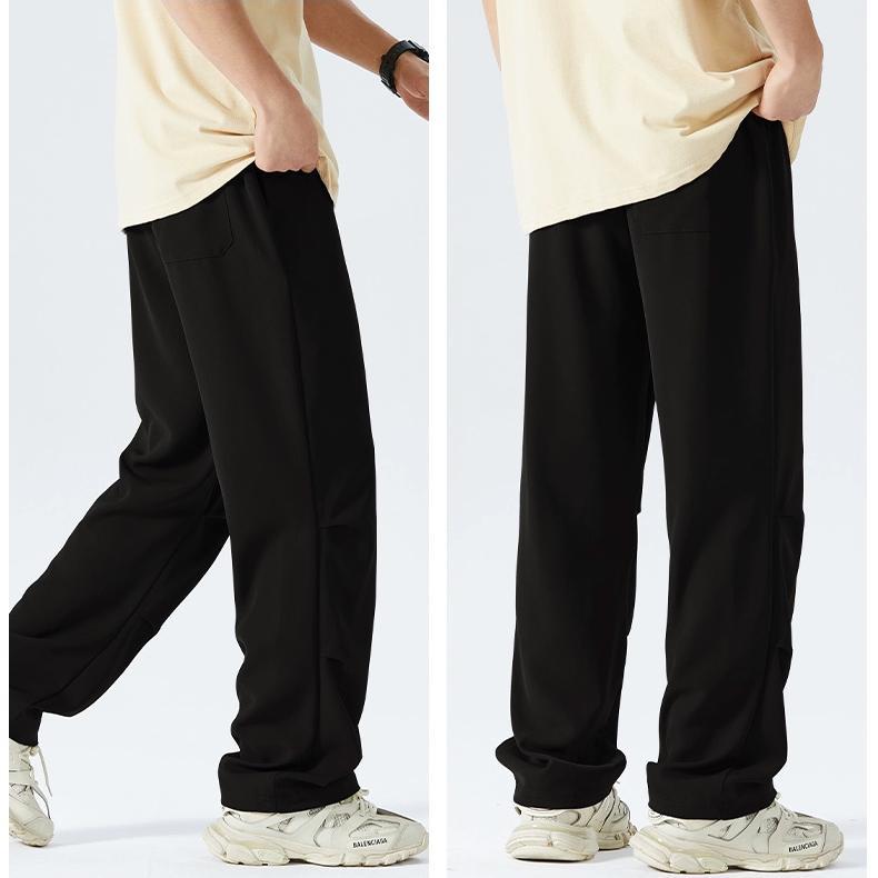 Celana Panjang Unisex Saku Ritsleting Cepat Kering TENCEL Fabric Keren Bernapas Elastisitas