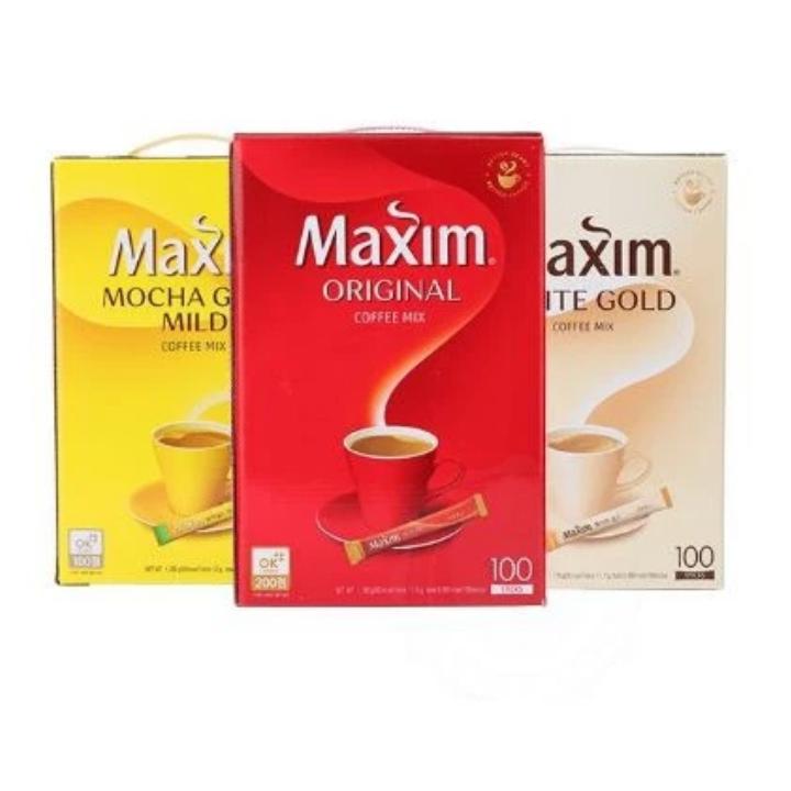 Korean MAXIM instant COFFEE mix (10/20 & 100 STICKS) - (ORIGINAL/MOCHA ...