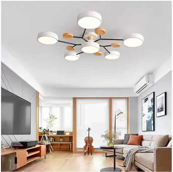 【Ready Stock】Lampu Gantung 3 Warna Lampu plafon LED Lampu Plafon Lampu Gantung Modern LED Baru Minimalis Ceiling Light Ruang Tamu Dapur Hias Lampu Lampu Plafon Lampu Ruang Tamu Sederhana 8