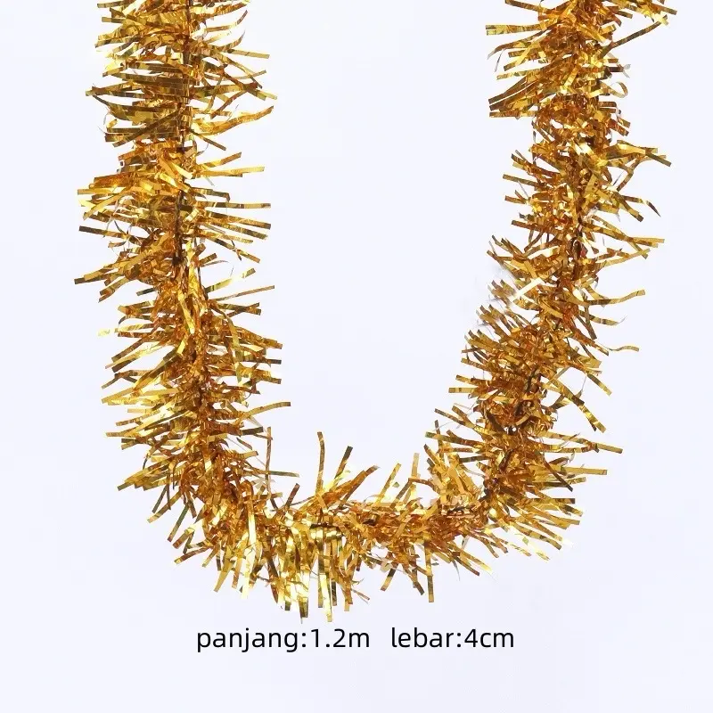 Slinger Polos Kecil Diameter 4cm Dekorasi Tinsel Pesta Ulang Tahun 5