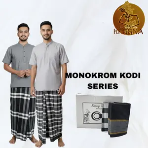 Grosir Kodian Sarung Tenun Kresna Motif Monokrom 20pcs Random Murah