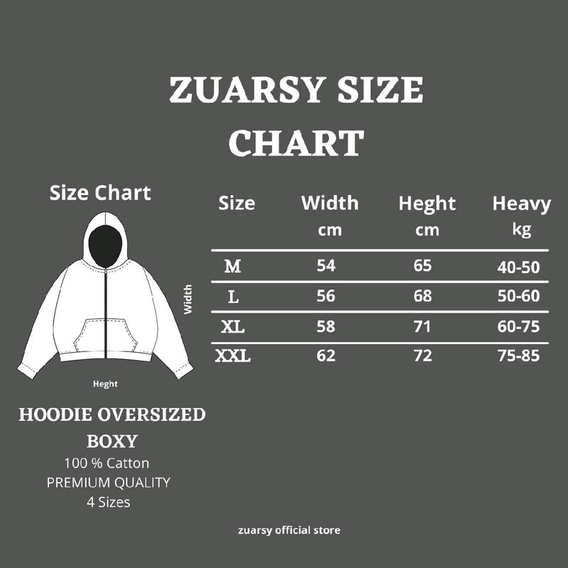 ZUARSY Hoodie Oversize Boxy Fit 300 gsm Unisex Fleece Distro 7