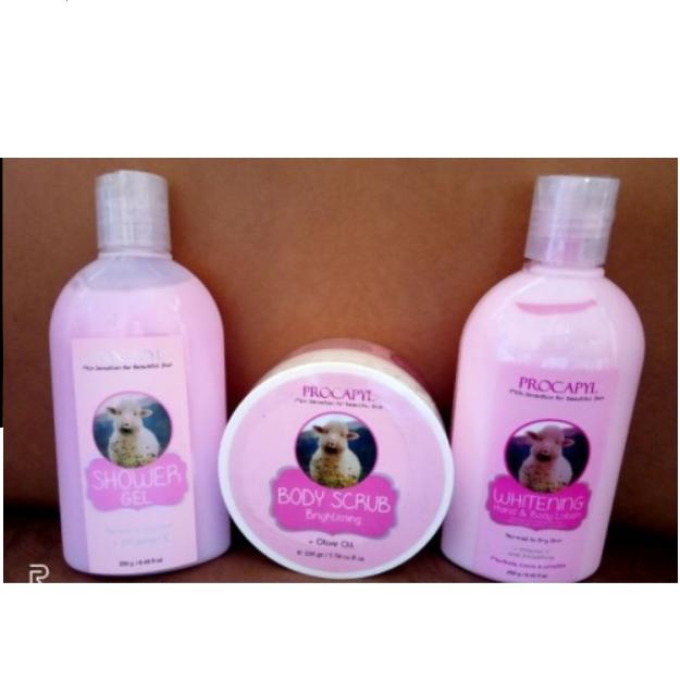 Gambar Procapyl Susu Kambing Whitening Lotion, Scrub, Sabun mandi Body Wash Shower Cream dari Ellemore Store Kota Surabaya Tokopedia