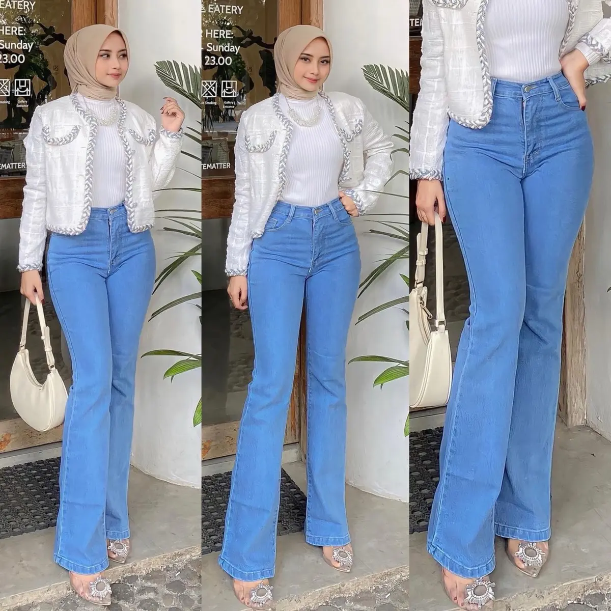 FASHIONKUY - CUTBRAY JEANS WANITA SUPER JUMBO HIGHTWAIST