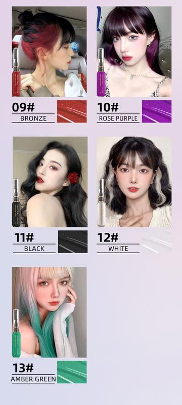 Product Introduction of 13 Colors Disposable Hair Dye Color One-off Hair Coloured Hair Beauty Tool 30