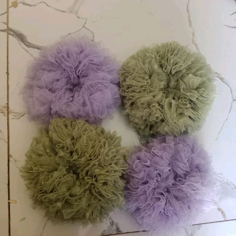 Cepol Mini Ikat Rambut Scrunchie Tille Ukuran Mini Tali Kuncir Anak - Fashion 5