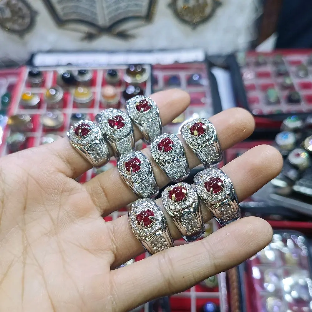 btu Cincin akik merah delima lipan ring micro