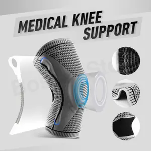 Seven Plus Deker Pelindung Lutut Dengan Spring dan Patella Gel Knee Pad Basket Badminton Voli Futsal Bola Deker Olahraga Deker Lutut Knee Support Dekker Lutut Knee Brace Knee Protector alat terapi nyeri lutut Kneepad berkualitas premium Outdoor Satuan