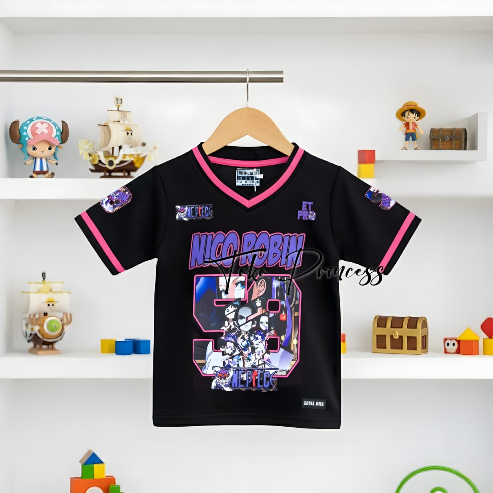 Kaos Jersey Anak One Piece Series Hitam Unisex Usia 3-12 Tahun / Atasan Anak Kekinian Kaos Jersey Anak One Piece Series Hitam Unisex Usia 3-12 Tahun / Atasan Anak Kekinian