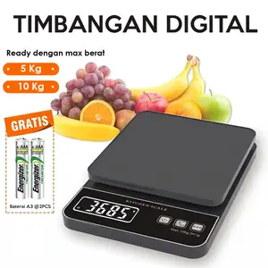 COD Timbangan Dapur Digital 5 Kg 10 Kg Kilogram Timbangan Kue Mini Kitchen Scale Timbangan SF400 GRATIS BATERAI Free Ongkir
